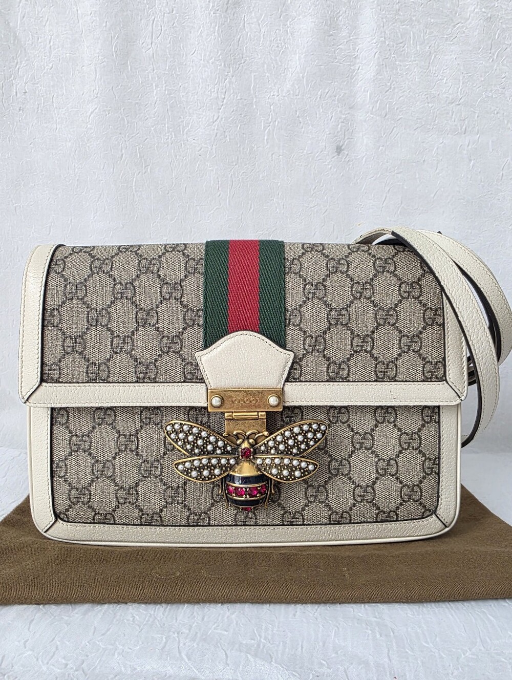 Auth Gucci Queen Margaret Shoulder/Crossbody Bag